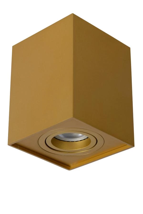 Lucide TUBE - Plafondspot - 1xGU10 - Mat Goud / Messing - uitgezet